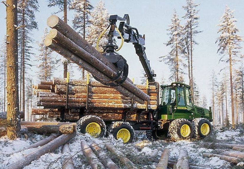 Заготовка древесины зимой